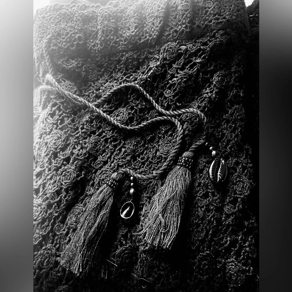 Zara crochet flared knit pants with tassels and beads - Picture 9 of 16